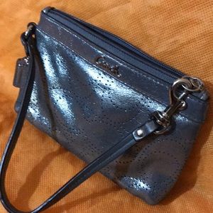 Coach Metallic Wristlet